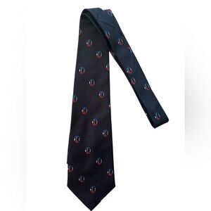 Givenchy Monsieur Silk Men's Tie Navy Blue Geometric Made in USA 56"